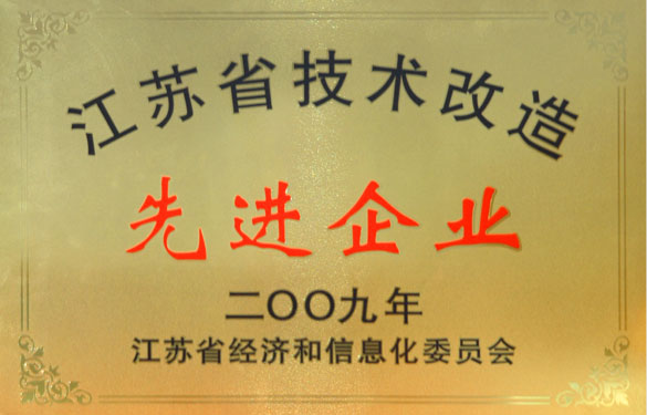 兴发娱乐获“2009年江苏省手艺刷新先进企业”称呼