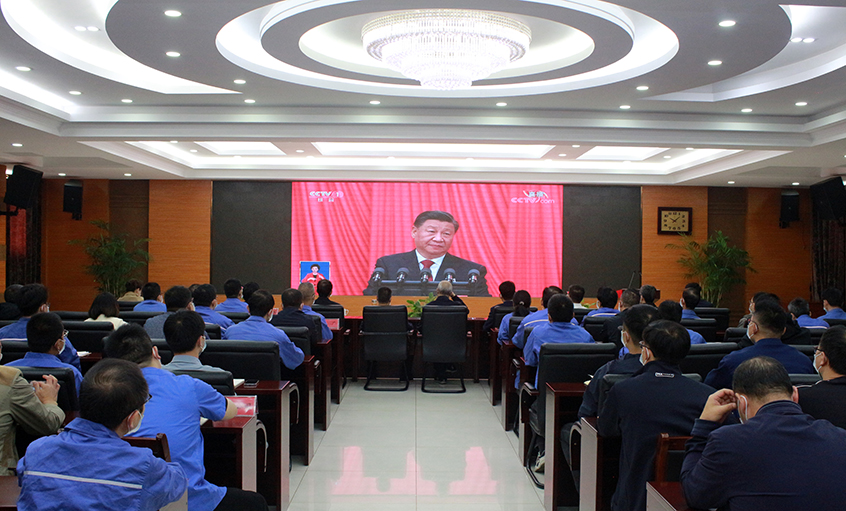 兴发娱乐电缆党委组织全体党员寓目中国共产党第二十次天下代表大会开幕会