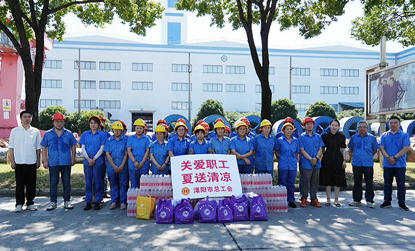 情系职工 夏送清凉 溧阳市总工会来兴发娱乐电缆开展“送清凉”慰问运动